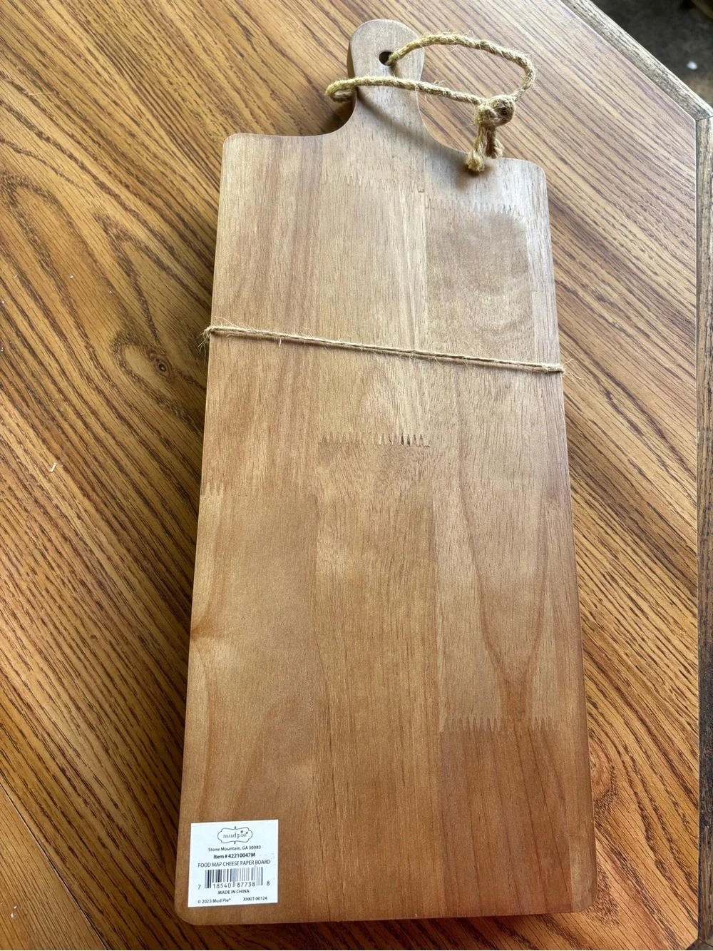 Wood Paddle Charcuterie Serving Board with Tongs & 12 pk. cheese Paper